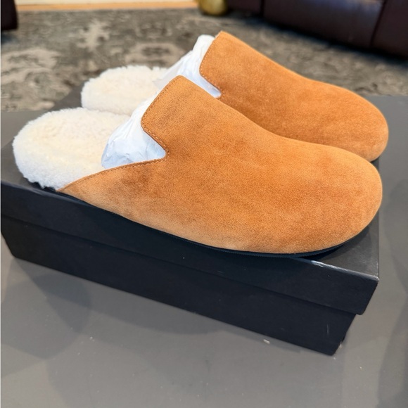 NWT J Crew Pacific Sherpa-Lined Suede Clogs - size 10 - Picture 3 of 7